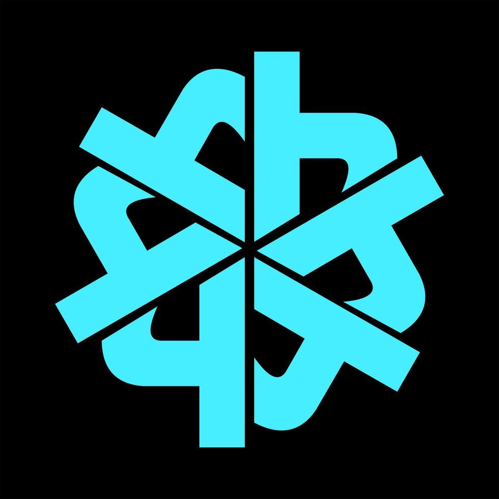 number 4 circle abstract logo vektor vector