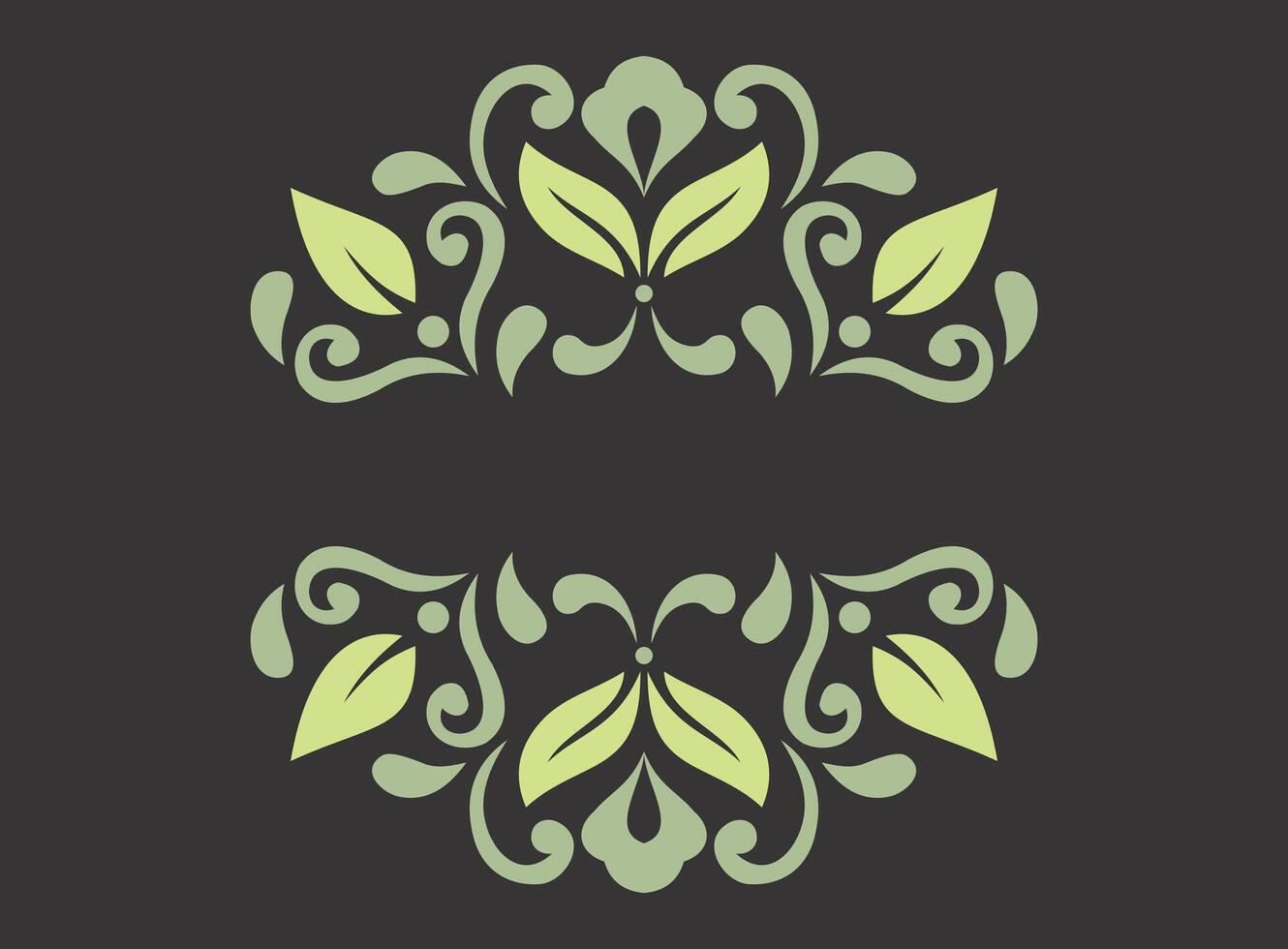 swirl ornament leaf vector logo.