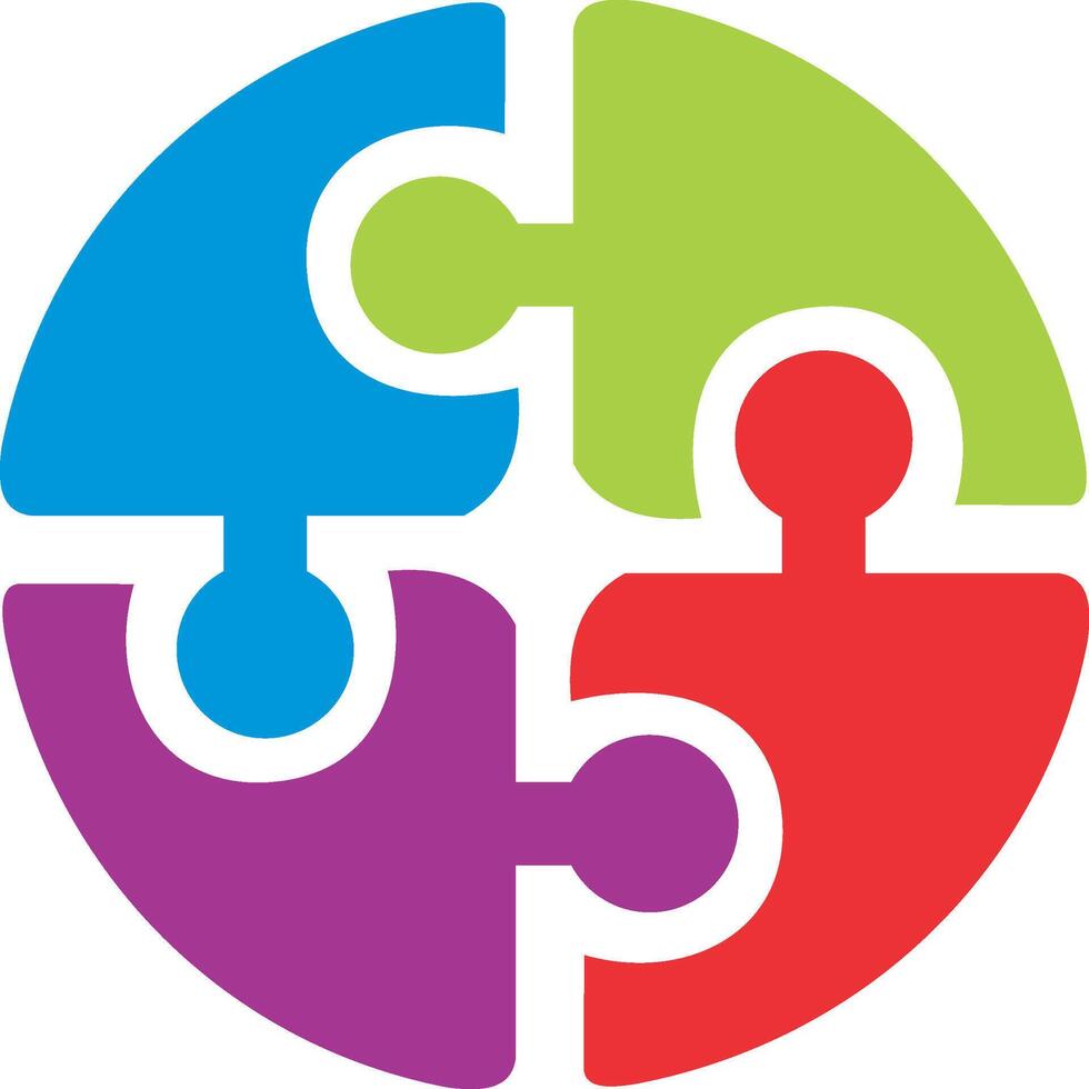 people love partner teamwork circle diversity play abstract logo. vector