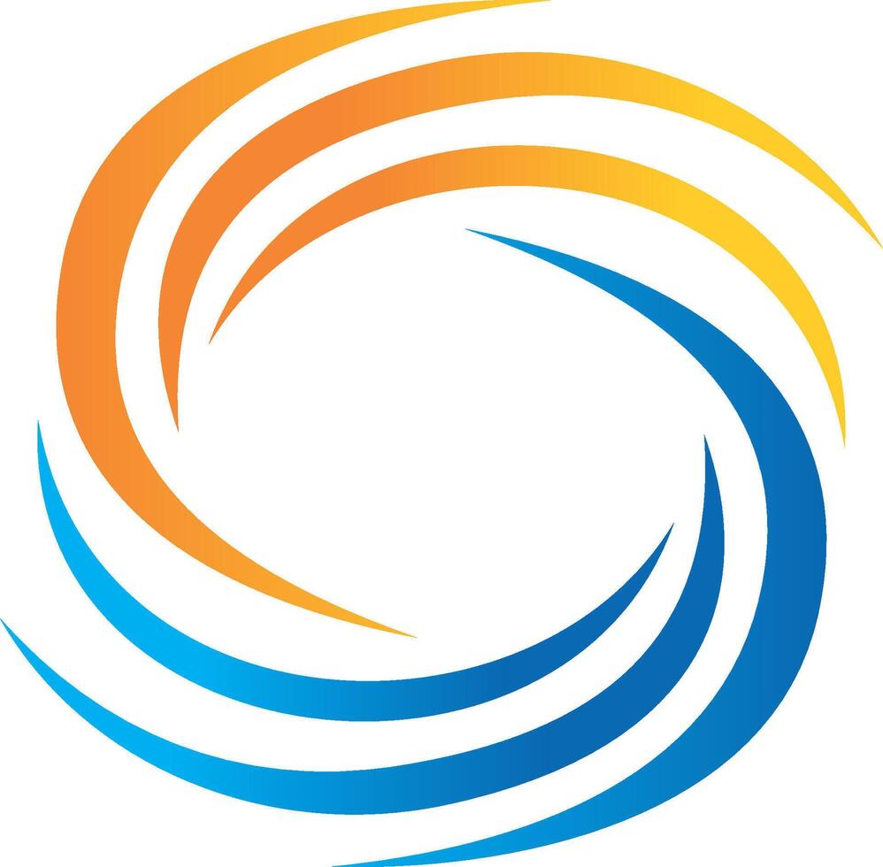 swirl circle triangle  loop technology abstract vector logo