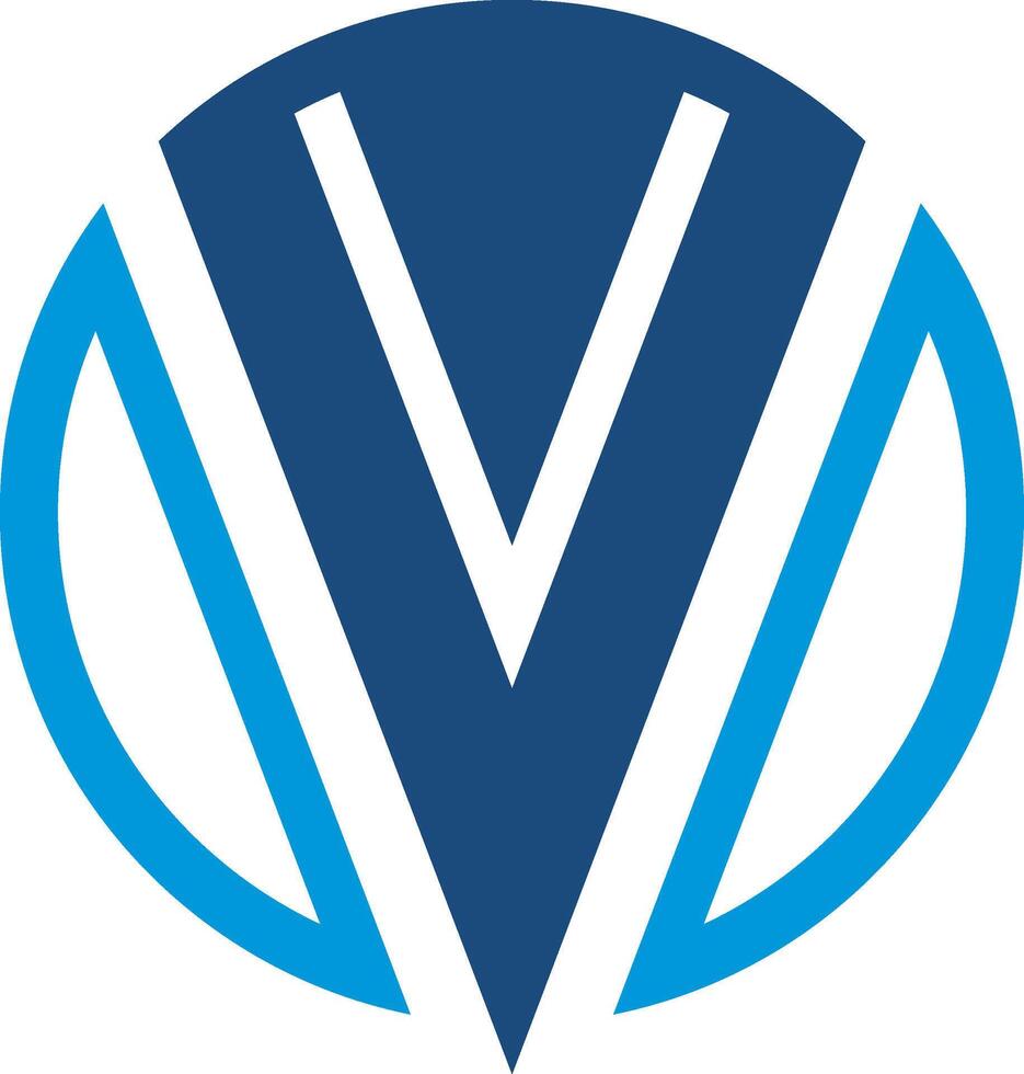 letra v 3d alfabeto de colores emblema vector logo