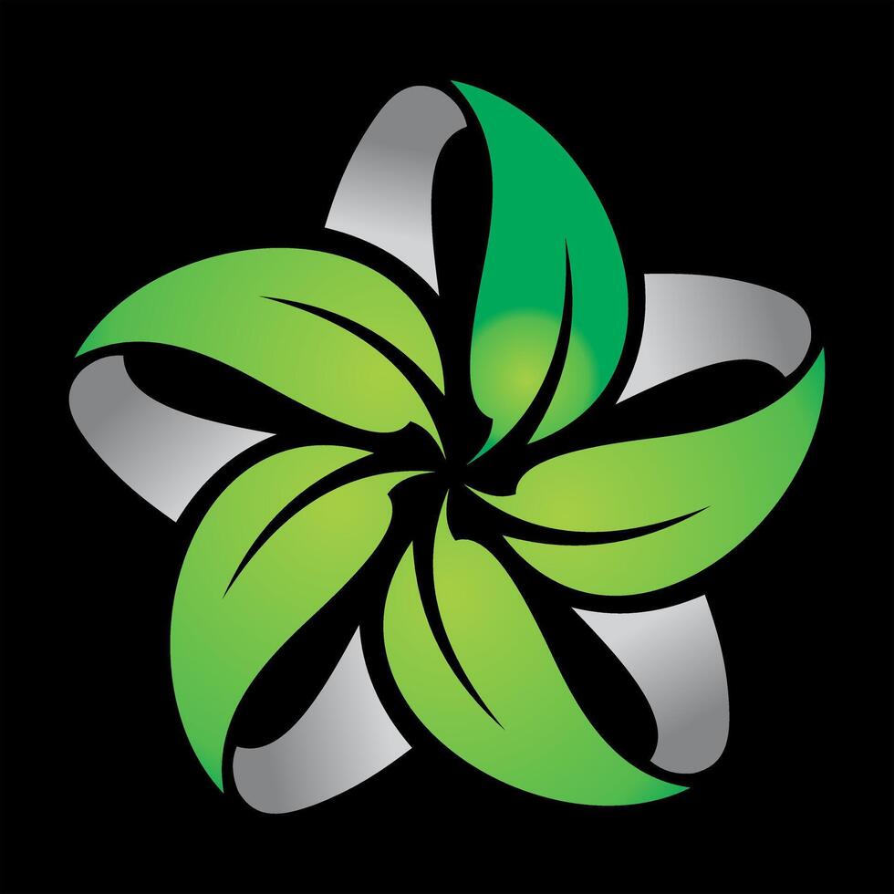 star leaf abstract icon vector logo