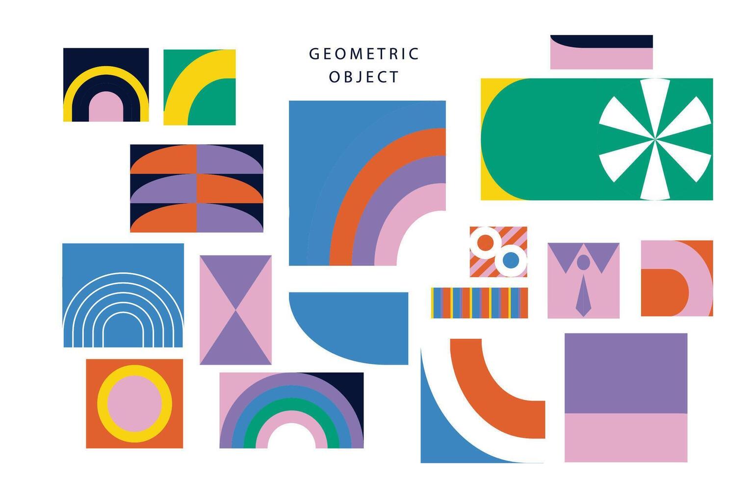 forma geométrico elemento objeto con rojo ,violeta,azul color vector