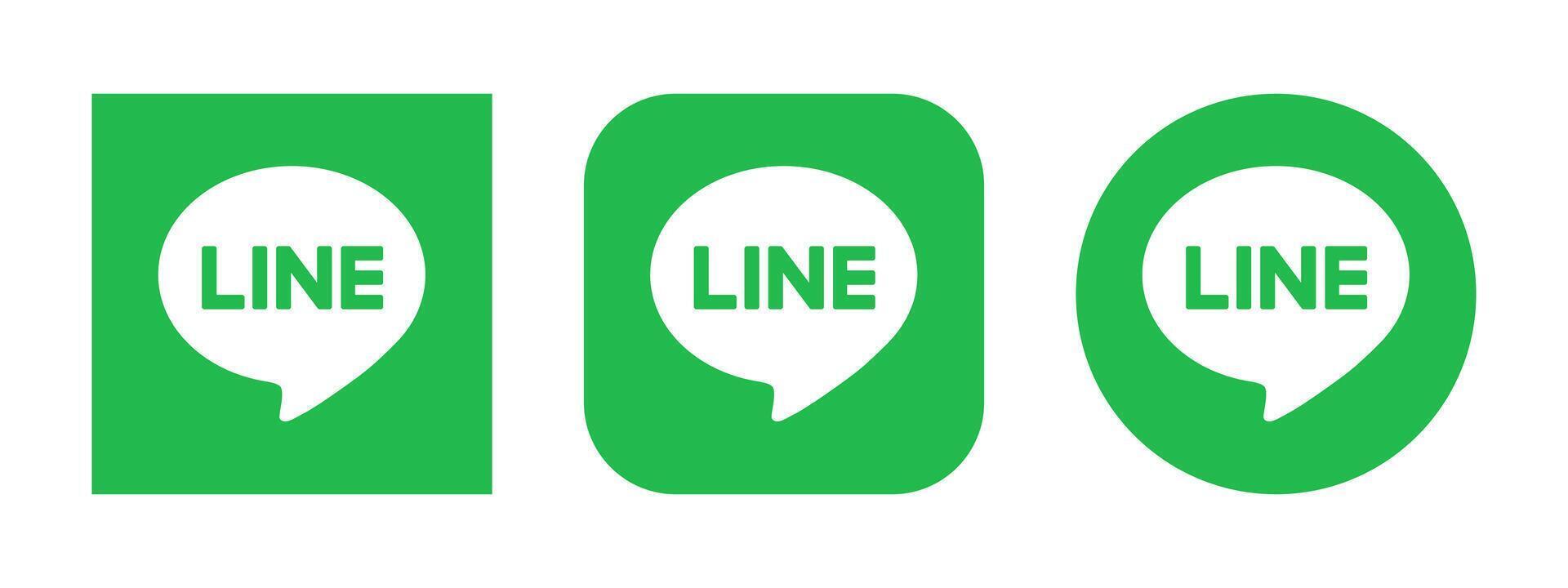 Line logo, icon. Messenger vector
