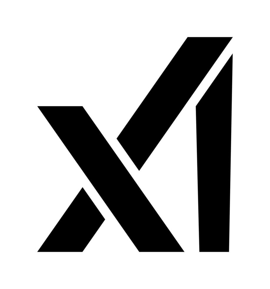 xAI logotype. Artificial Intelligence Company vector