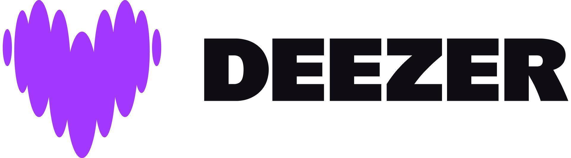 Deezer logo. Internet music streaming service vector