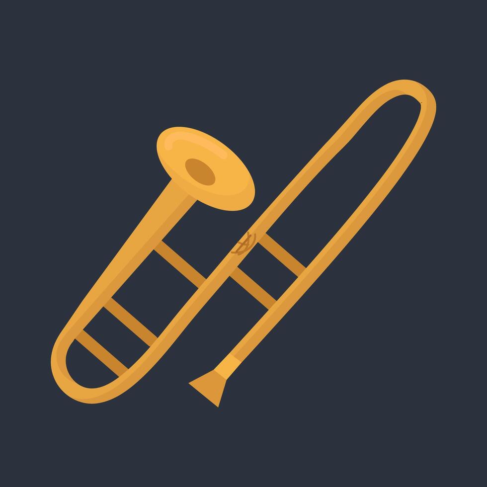 Trombone icon clipart avatar isolated vector illustration