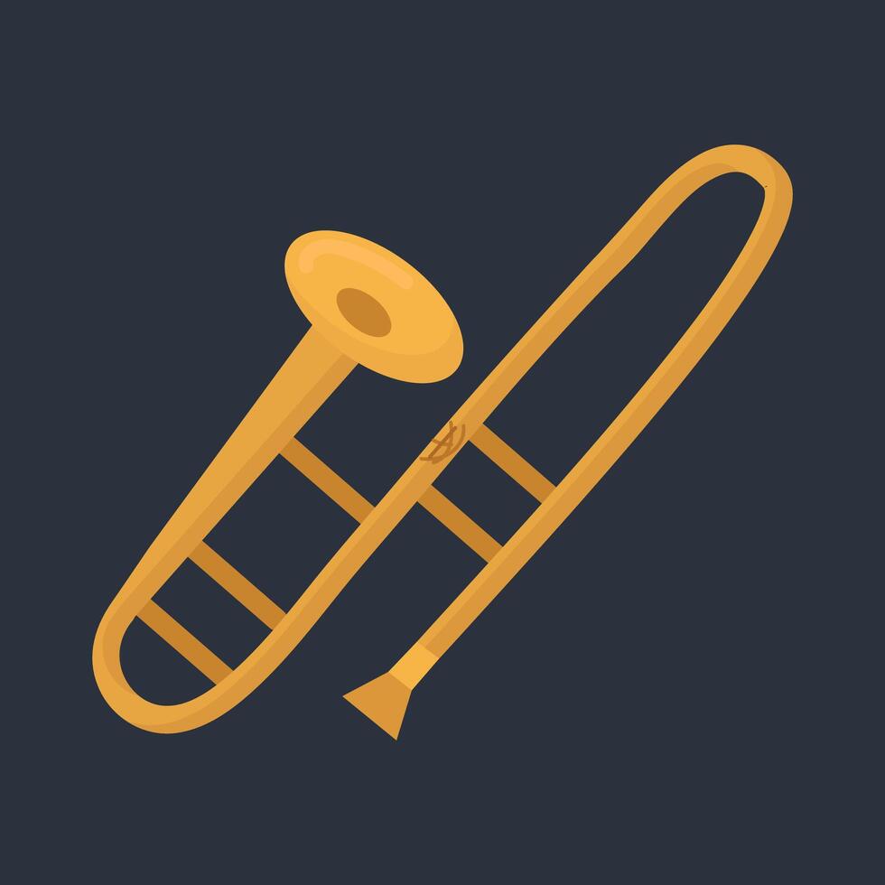 trombón icono clipart avatar aislado vector ilustración