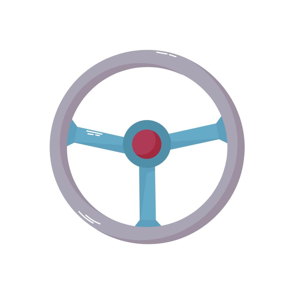 Steering wheel icon clipart avatar isolated vector illustration