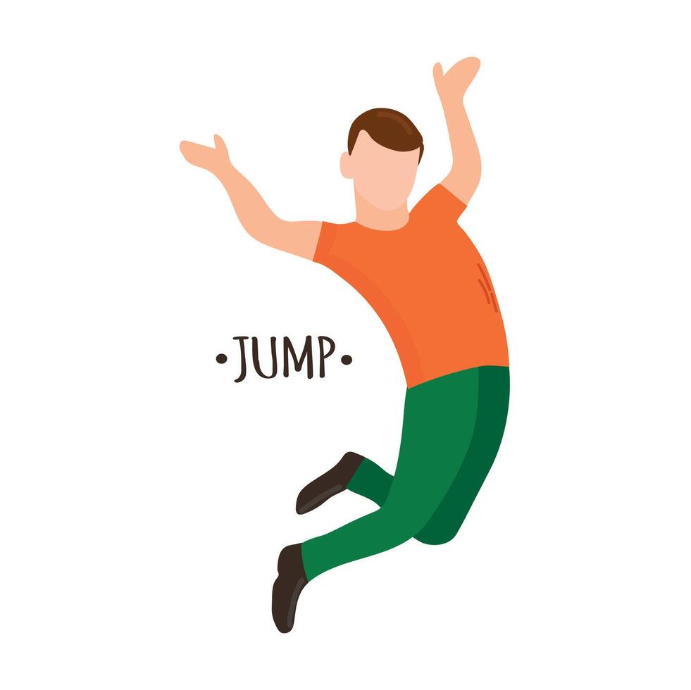 Jump icon clipart avatar isolated vector illustration