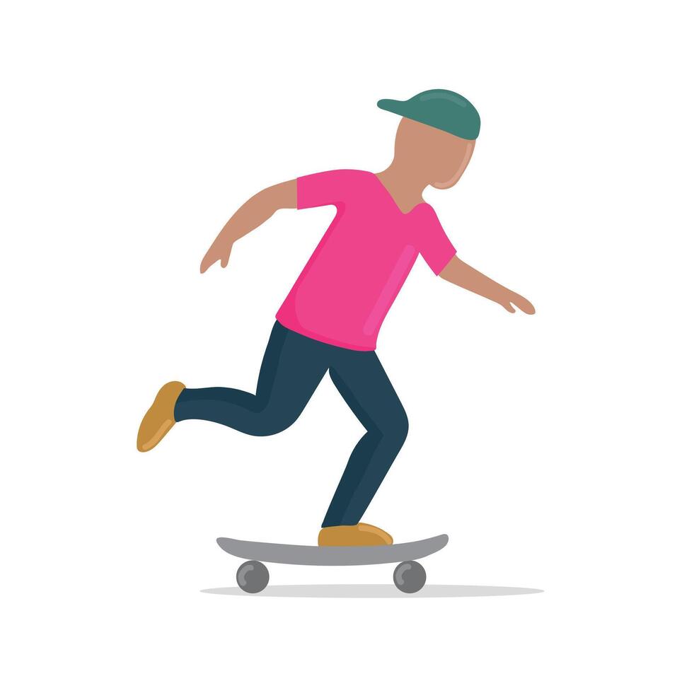 Skateboarder avatar icon clipart isolated vector illustration