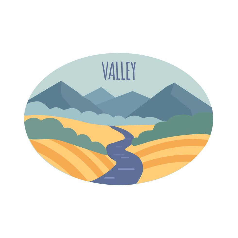 Valley icon clipart avatar isolated vector illustration