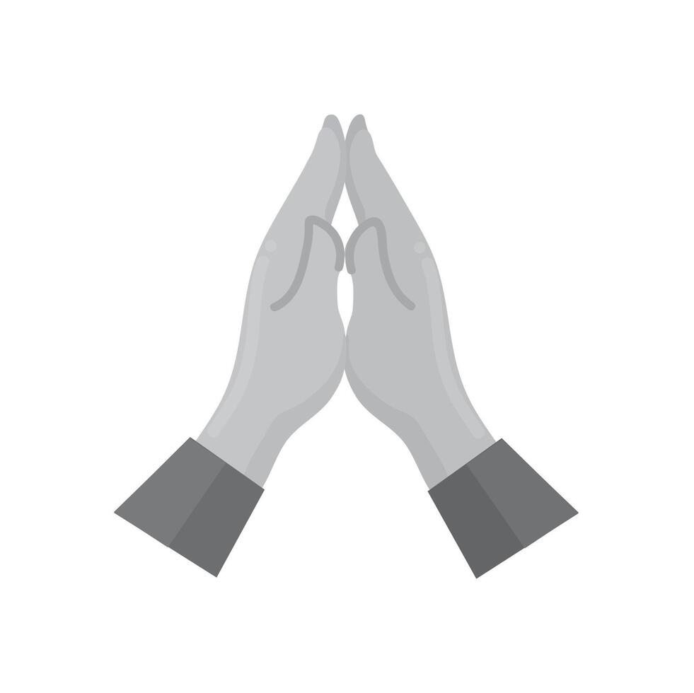 Praying hands icon clipart avatar logotype isolated vector illustration