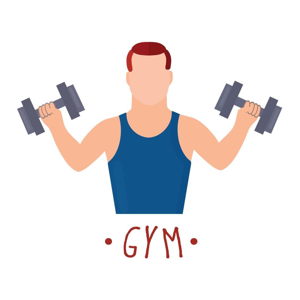 Gym avatar icon clipart isolated vector illustration