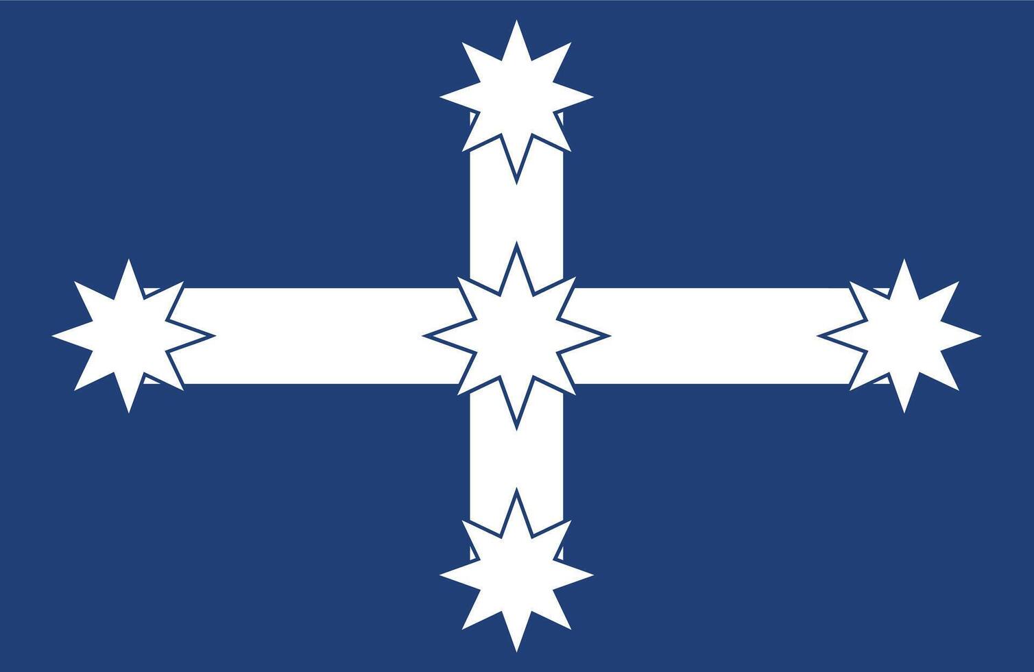 The of a Eureka Flag vector