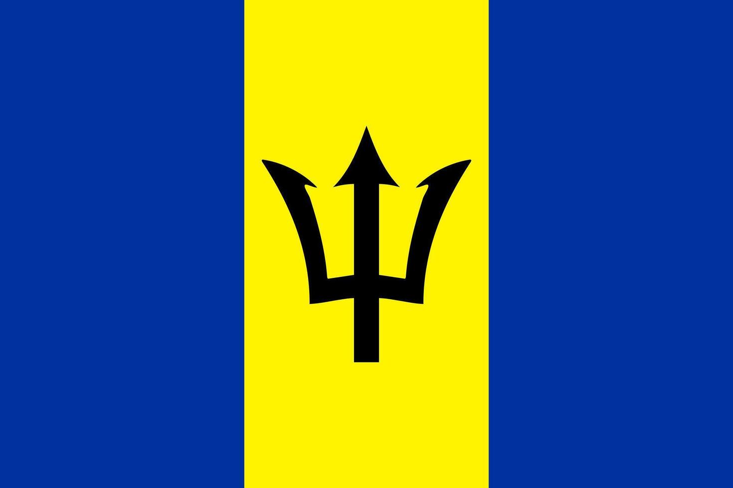 Flag of Barbados vector