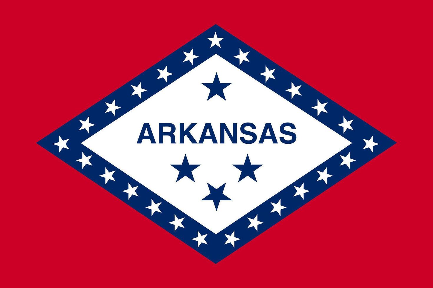 The of a Flag of Arkansas vector