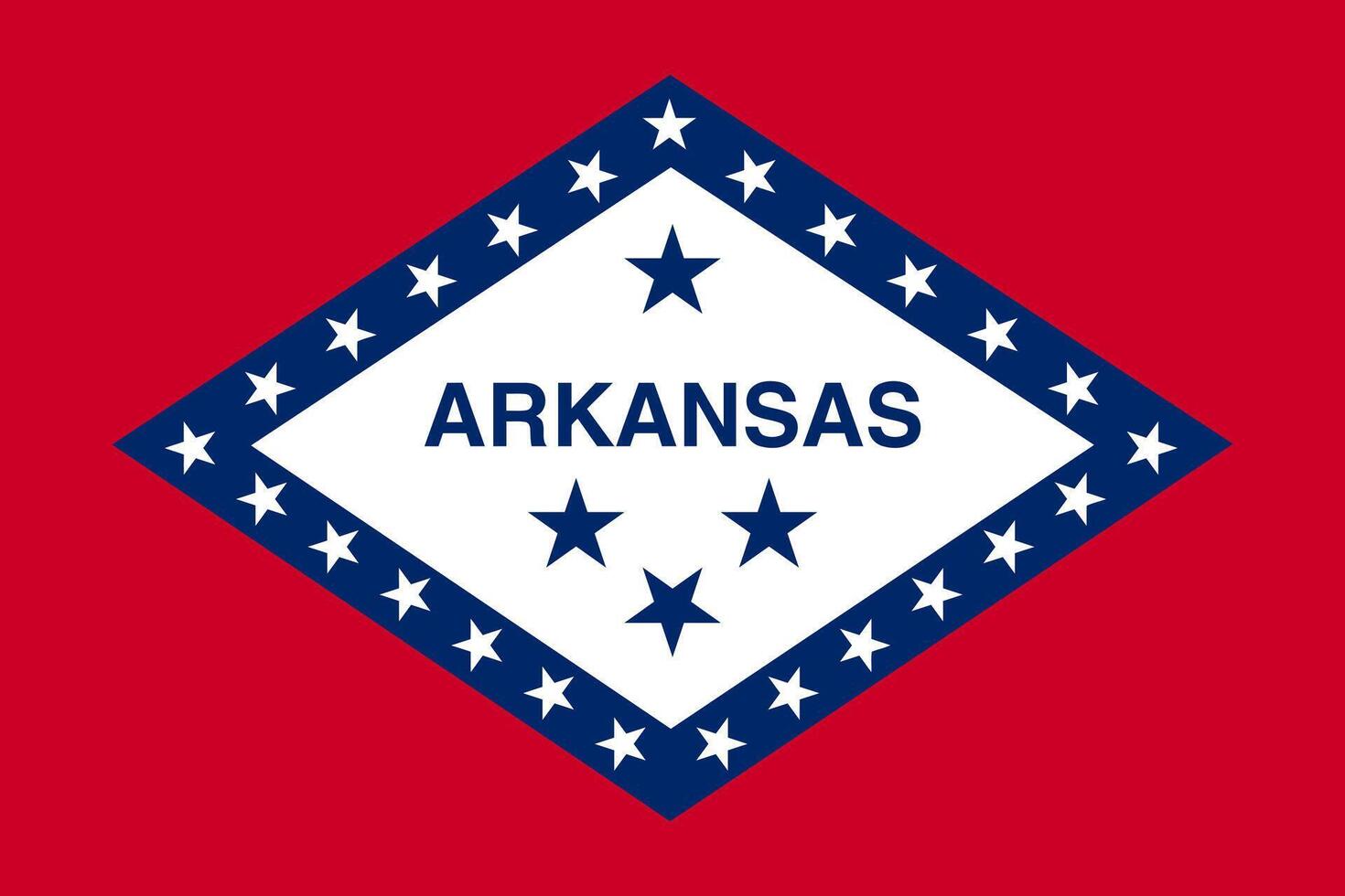 The of a Flag of Arkansas vector