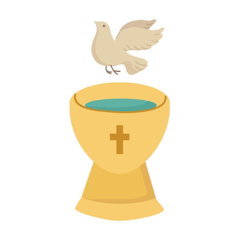 católico bautismo icono clipart avatar logotipo aislado vector ilustración