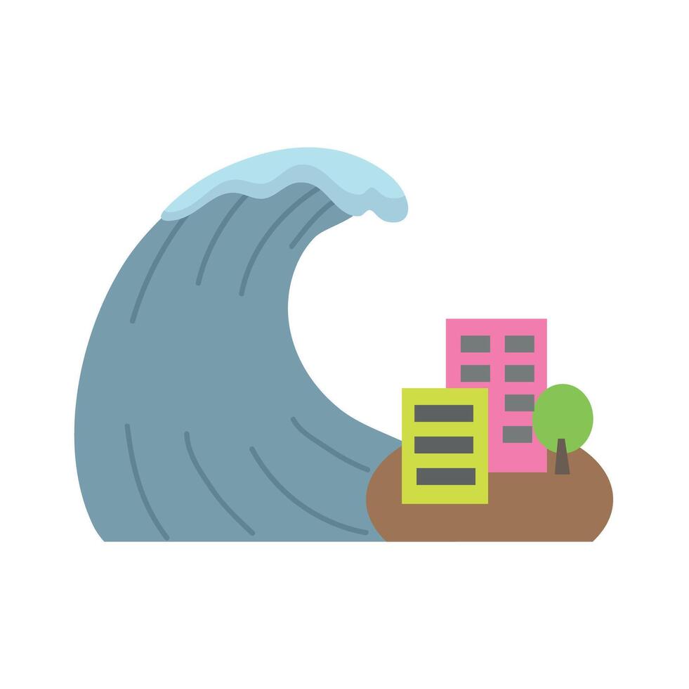 tsunami icono clipart avatar aislado vector ilustración