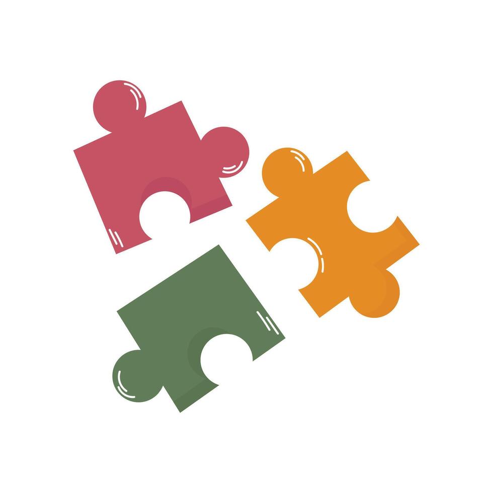 Puzzle pieces icon clipart avatar logotype isolated vector illustration