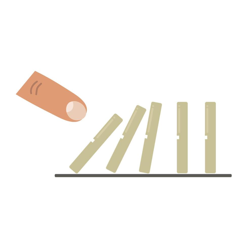 Domino effect icon clipart avatar logotype  isolated vector illustration