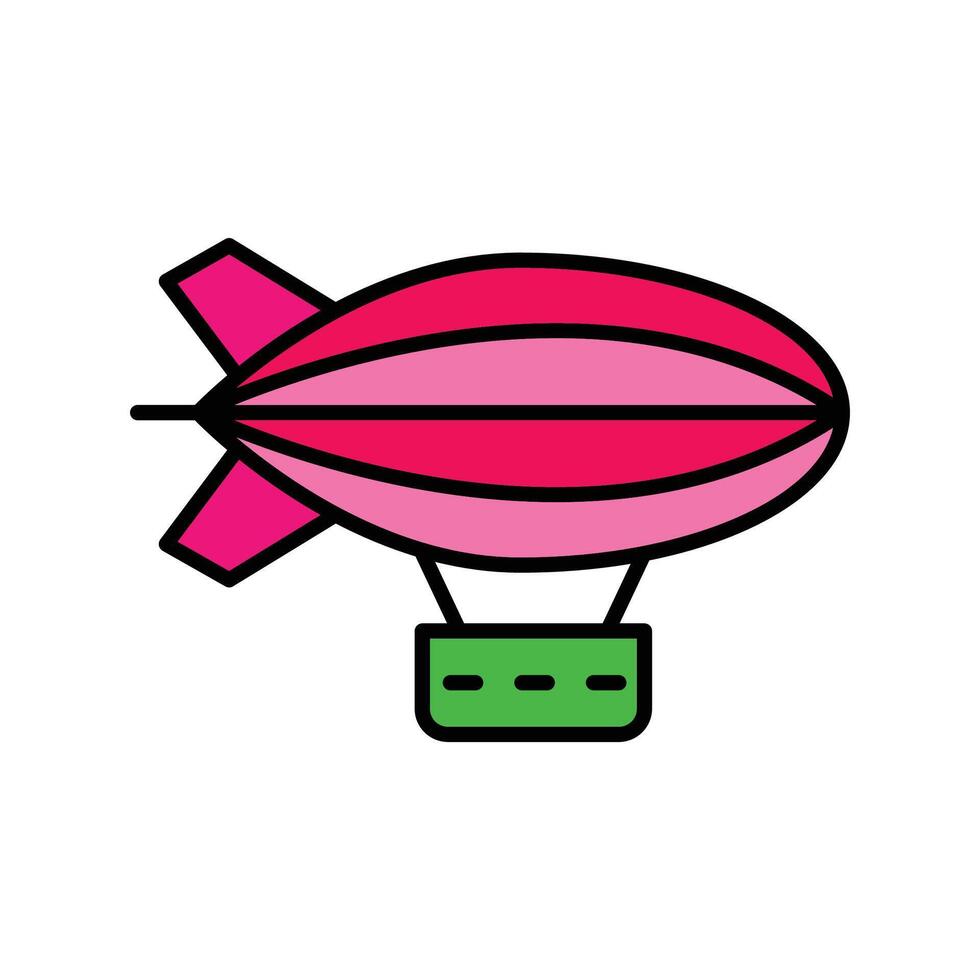 Airship icon. filled outline icon vector