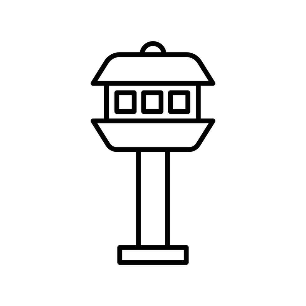 Control tower icon. outline icon vector