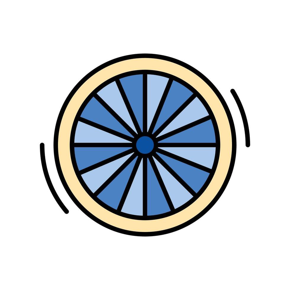 turbina. lineal color icono vector