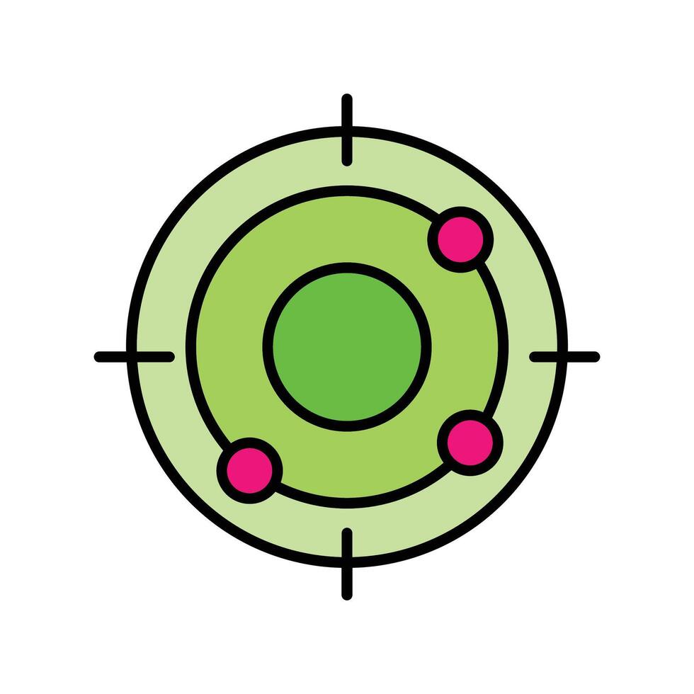 detection system. lineal color icon vector