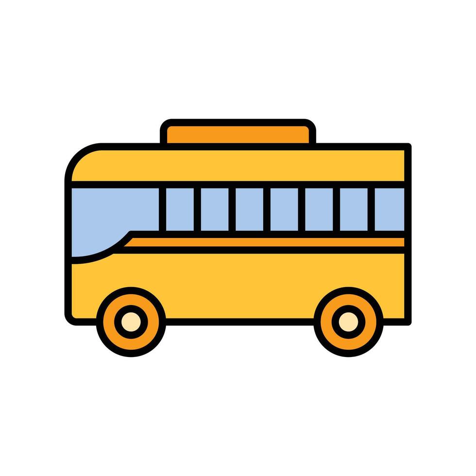 bus. lineal color icon vector