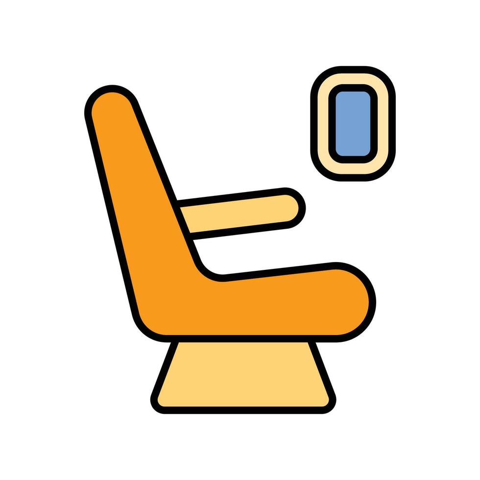 asiento. lineal color icono vector