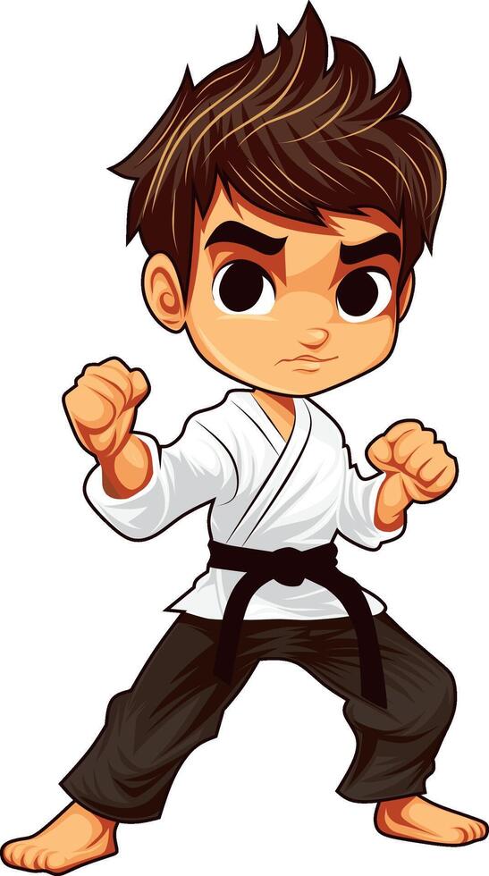 Martial Arts Karate Junior Boy logo Mascot Vector Design