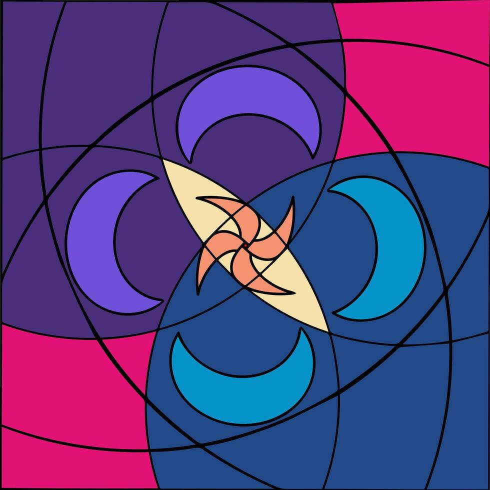 Illustration pattern scale, shapes, and whirl wind with contrast color.  The Illustration is suitable to use abstract art background and contrast content media. vector