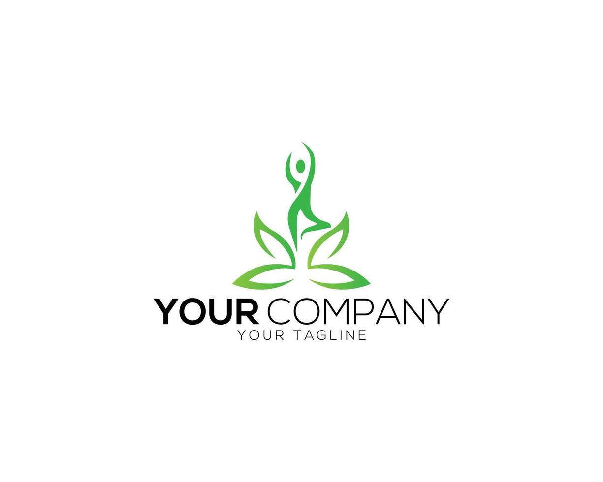 Yoga and Wellness Logo Vector Design Template