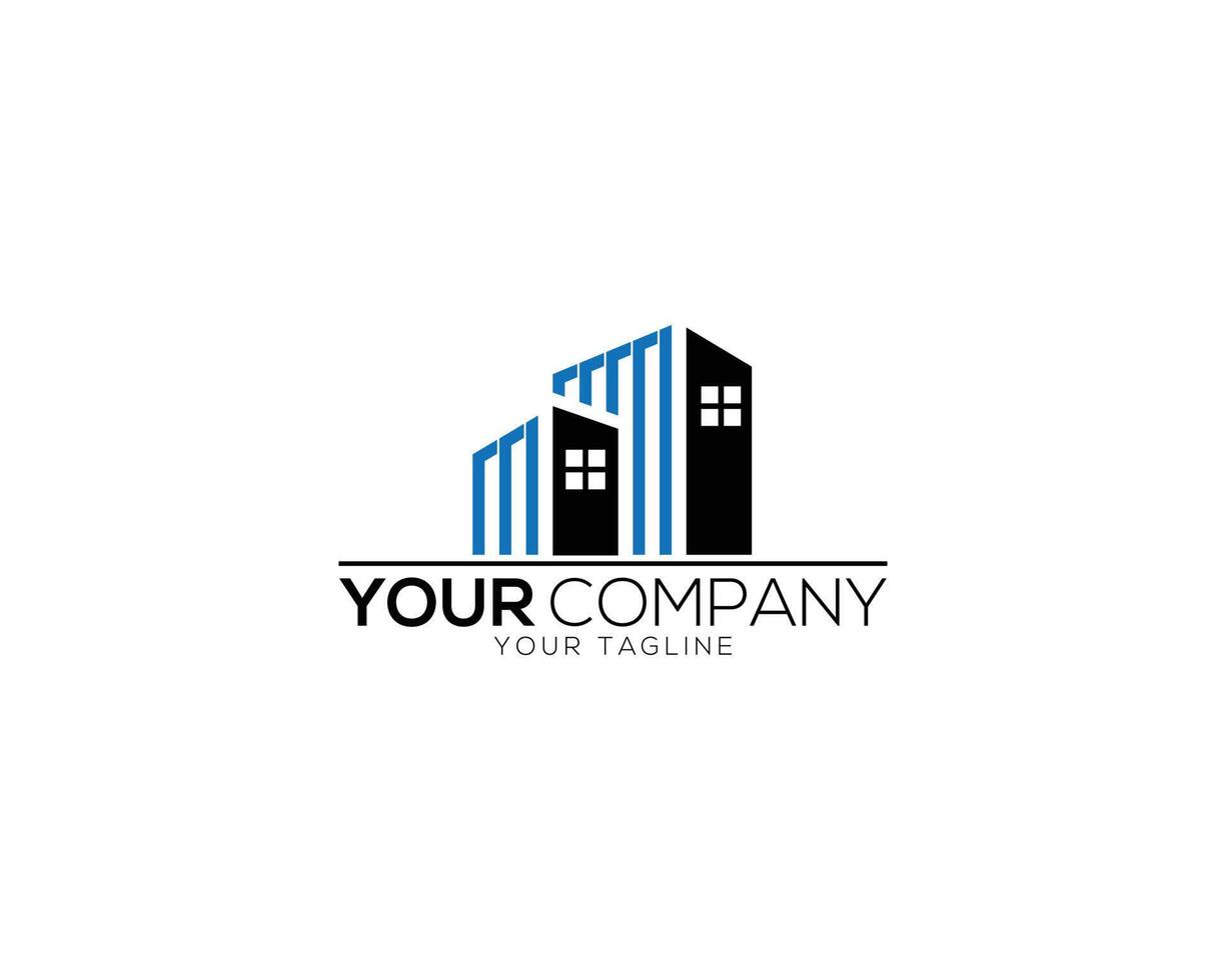 Real estate city logo icon design vector graphic illustration.