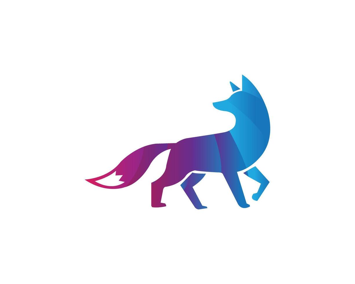 Colorful Fox logo icon design concept vector template.