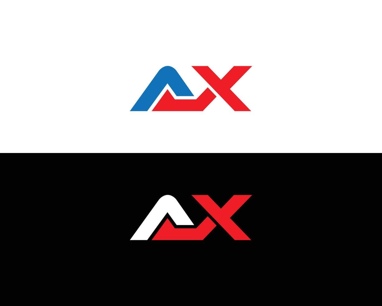 Abstract Letter AX Logo Design Editable in Vector Format