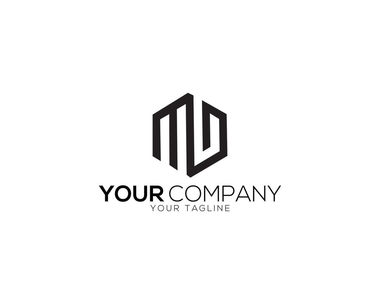 Abstract Letter MD Logo Design Vector Template.