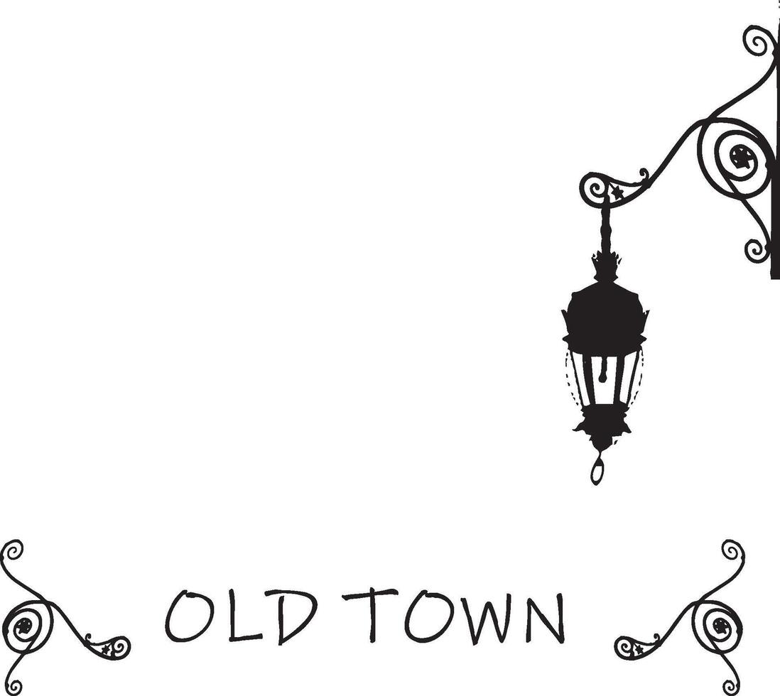 Old town elements vector