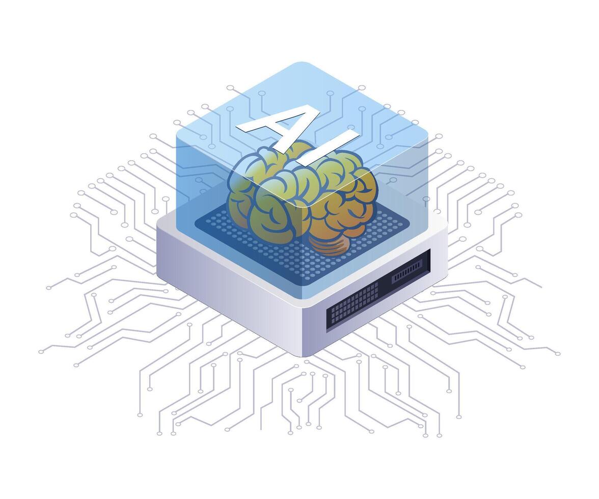 el desarrollo de avanzado tecnología artificial inteligencia vector