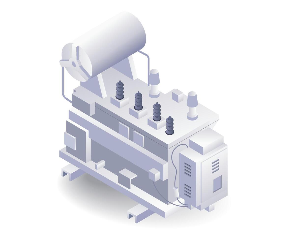 Large transformer electric distribution vector