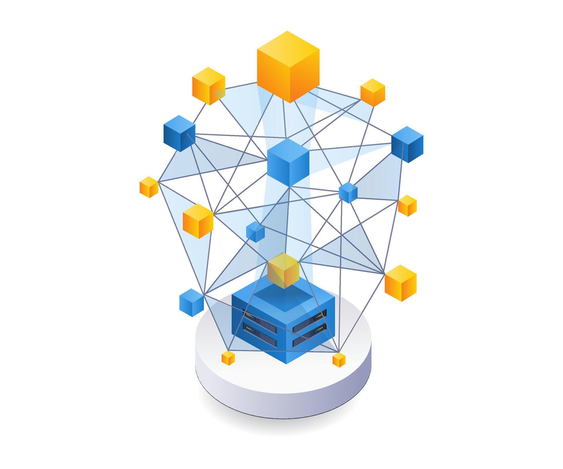 Data technology server box network 42160539 Vector Art at Vecteezy