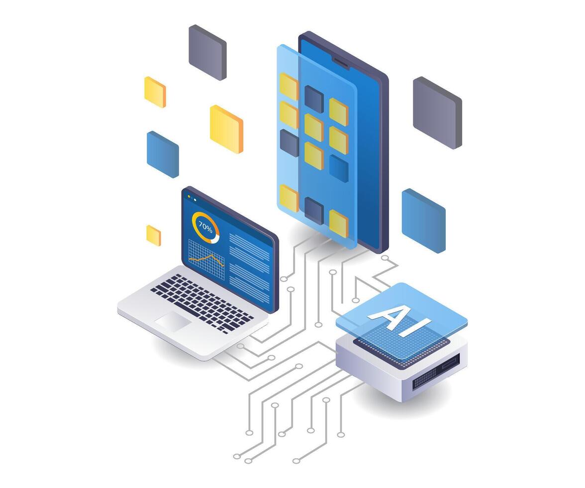 Analysis of smartphone application developers with artificial intelligence vector