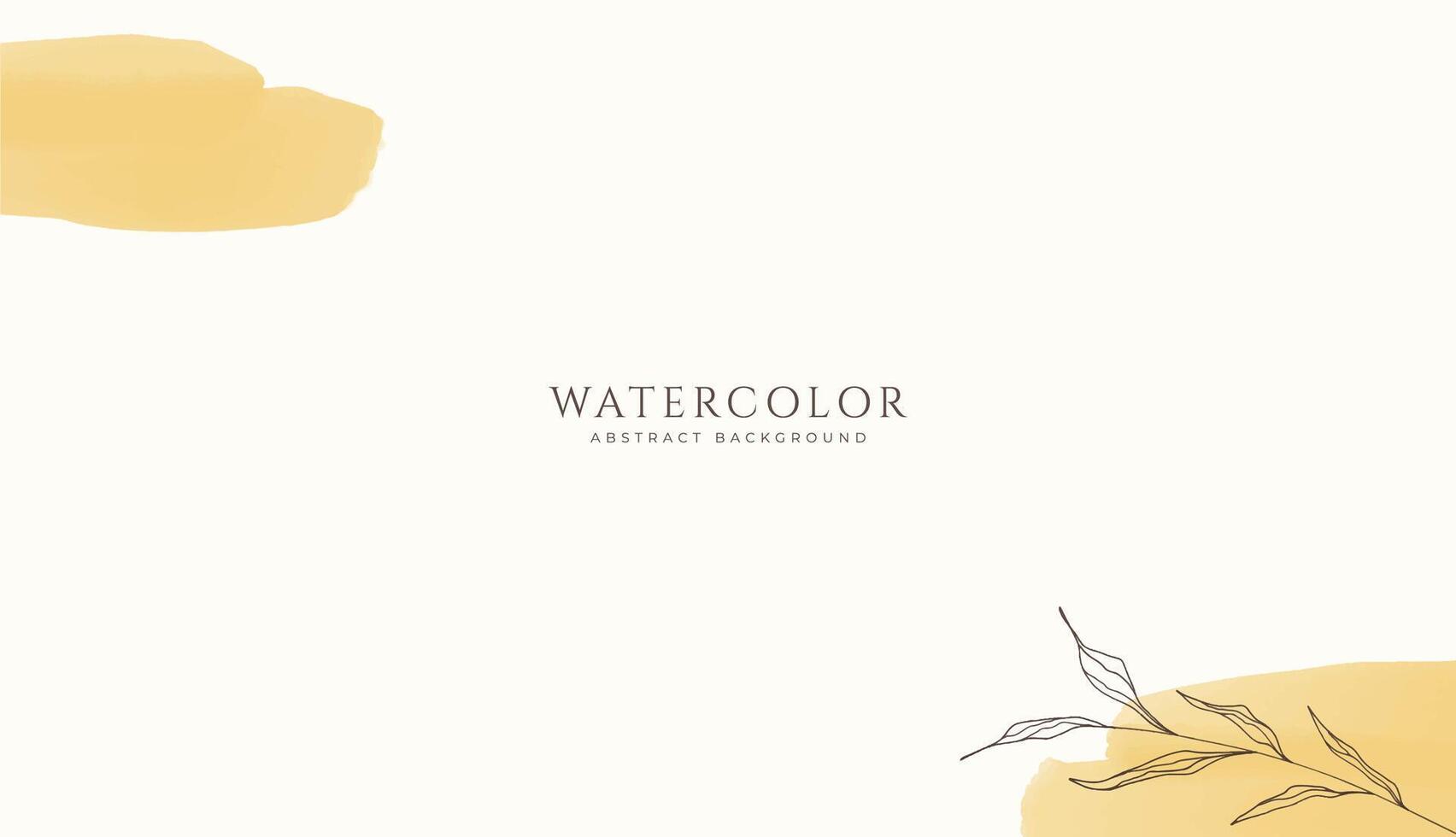 Abstract horizontal watercolor background. Neutral light brown yellow colored empty space background illustration vector