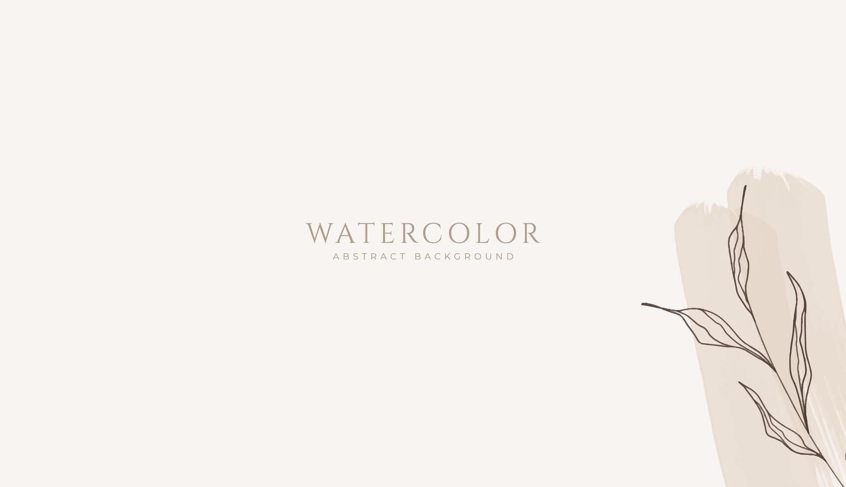 Abstract horizontal watercolor background. Neutral light colored empty space background illustration vector