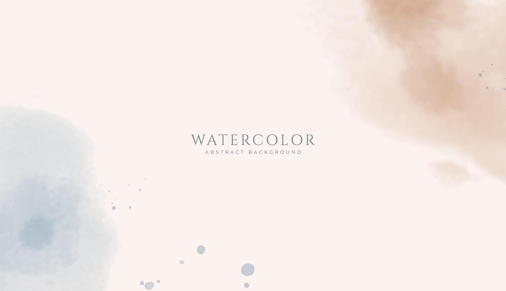 Abstract horizontal watercolor background. Neutral light brown blue colored empty space background illustration vector