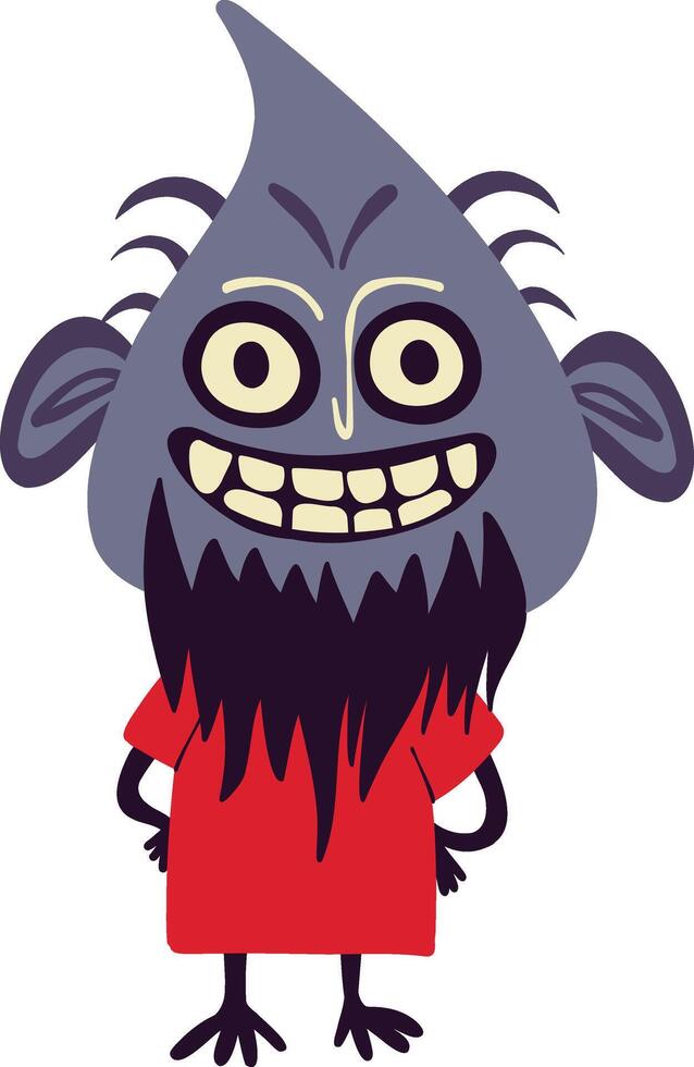 creepy, spooky Halloween fantasy character vector