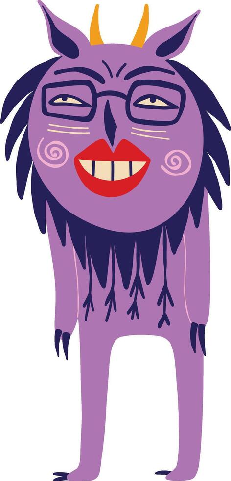 Creepy spooky Halloween fantasy character vector