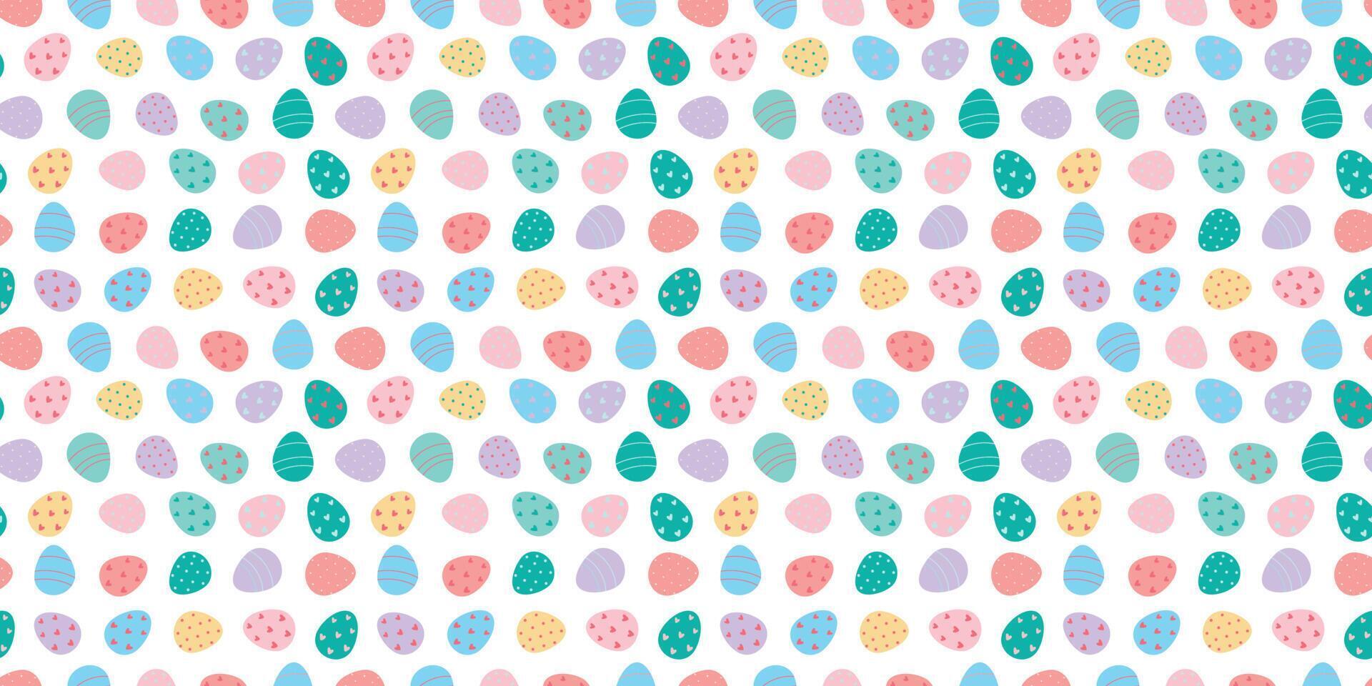 Easter seamless pattern with eggs vector